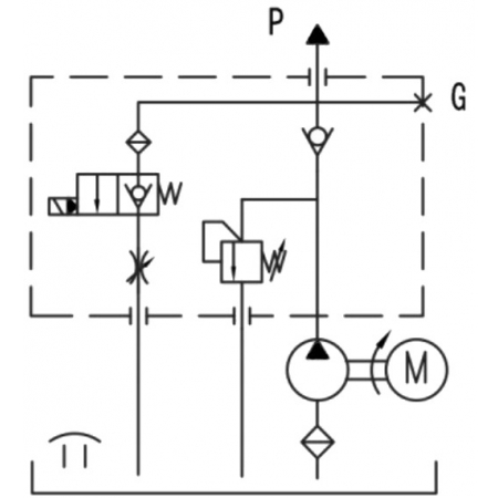 SIŁOWNIK HYDRAULICZNY SKOK 1432 AGREGAT 24V 2,0 kW 2,6cc 11L